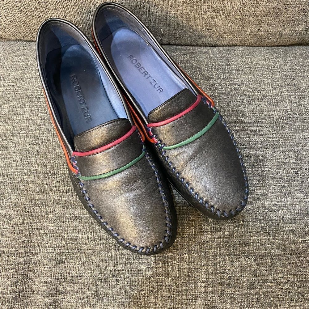 Robert Zur Leather Driving Flats Loafers Women’s Size 9.5
